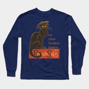 Le Chat Rabbie Burns With Tam OShanter Long Sleeve T-Shirt